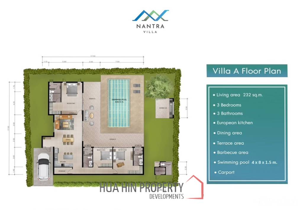 3 Bed 3 Bath 240 SQ.M Villa at Nantra Villa