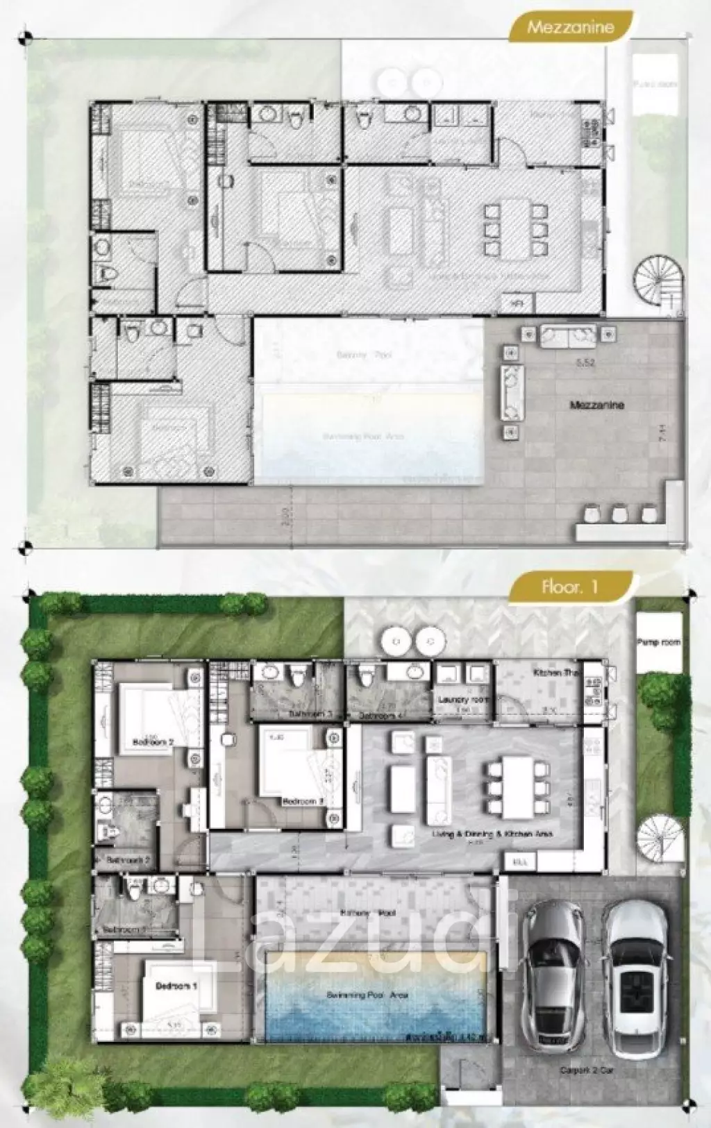 3 Bed 4 Bath 296.18 SQ.M. Larelana Villa