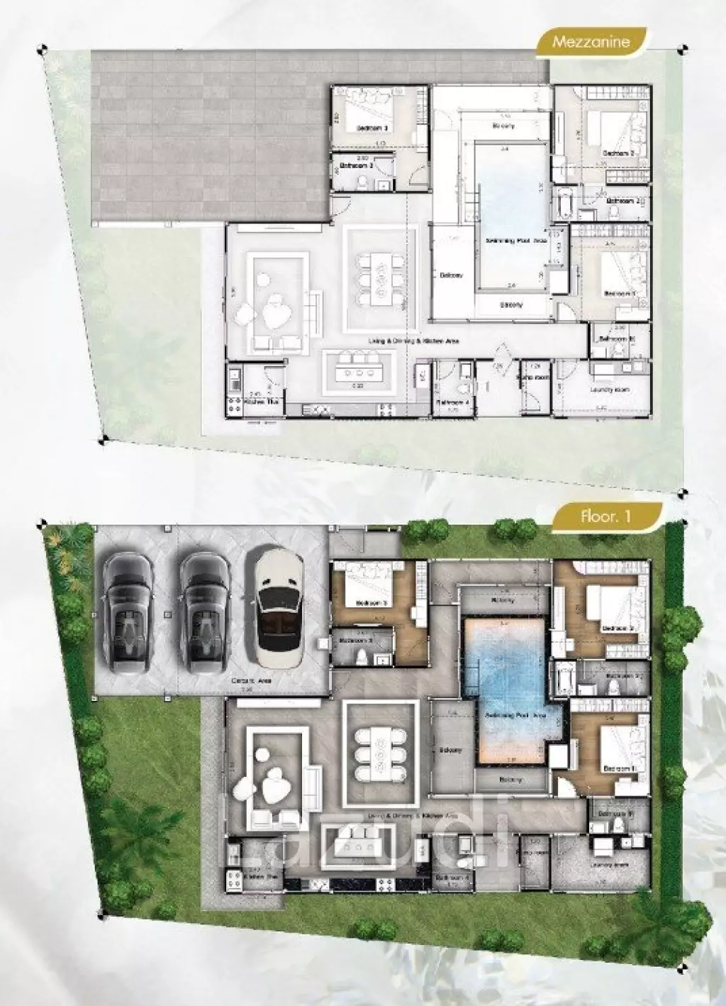 3 Bed 4 Bath 368.09 SQ.M. Larelana Villa