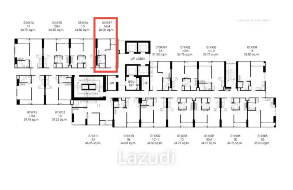 1 Bed 1 Bath 28.5 SQ.M The Line Asoke - Ratchada