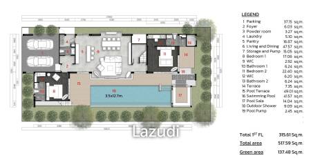 4 Bed 4 Bath 517.59 SQ.M. The Ozone  Villas