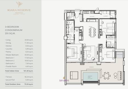 3 Bed 2 Bath 251 SQ.M. Kiara Reserve Residences Layan Bay-Phuket