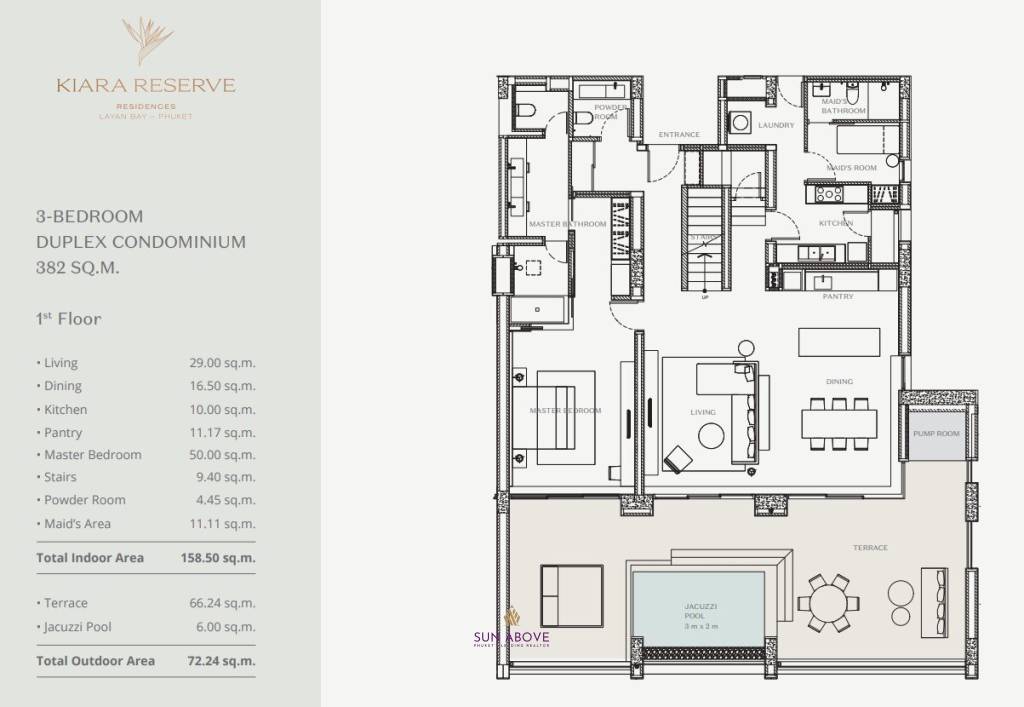 3 Bed 3 Bath Duplex 382 SQ.M. Kiara Reserve Residences Layan Bay-Phuket