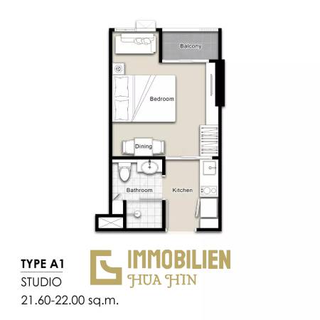 21 m² Studio 1 Salle de bain Condominium Pour Vente