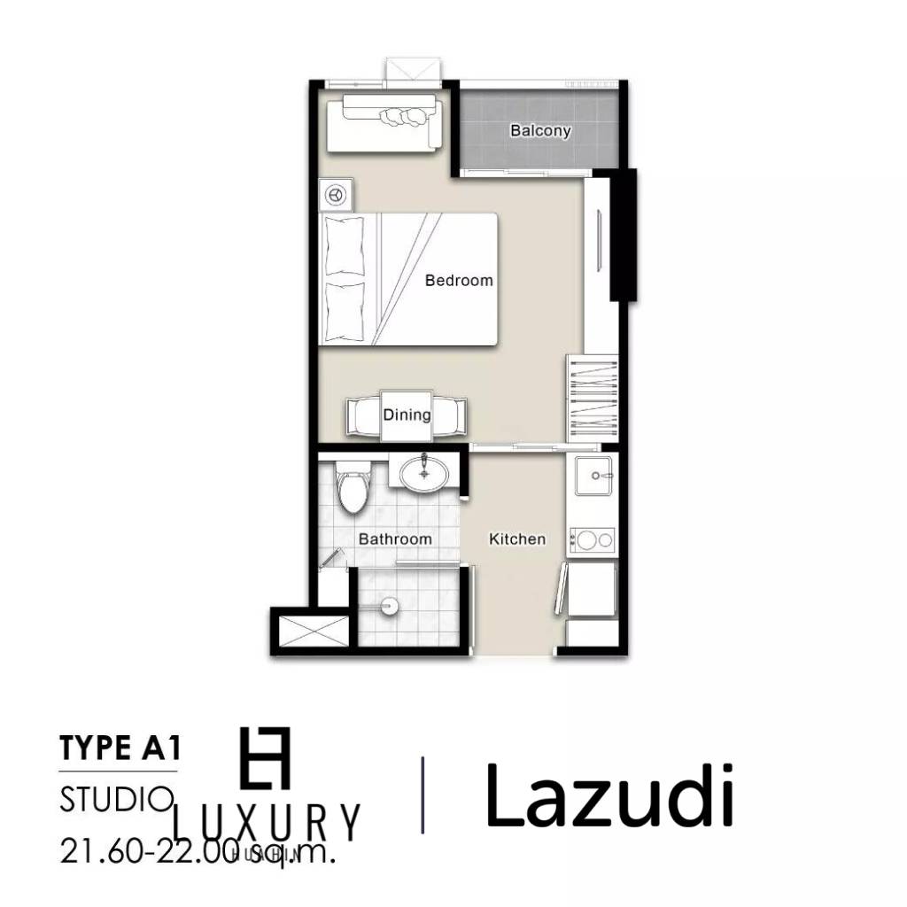 21 qm Studio 1 Bad Apartment Für Verkauf