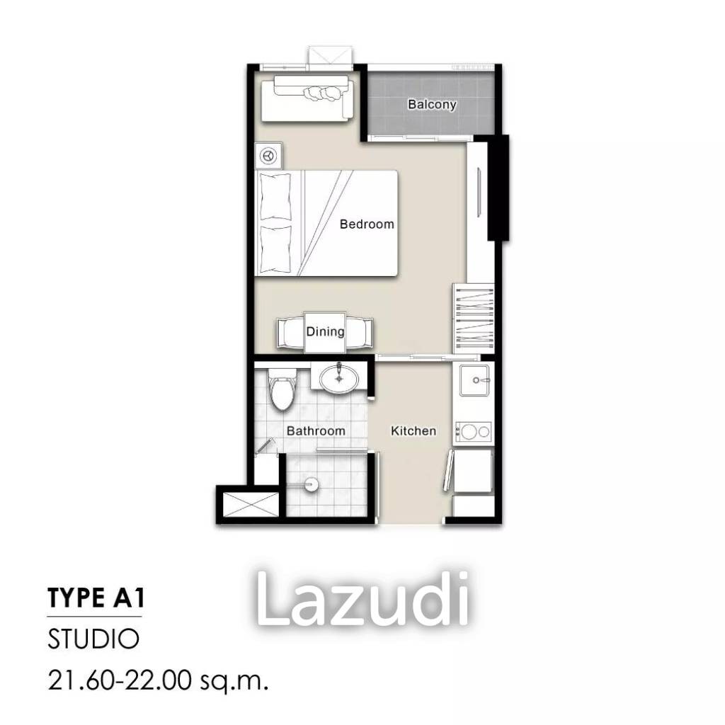 Studio 1 Bath 21.99 SQ.M Mira Monte’ Hua Hin 94