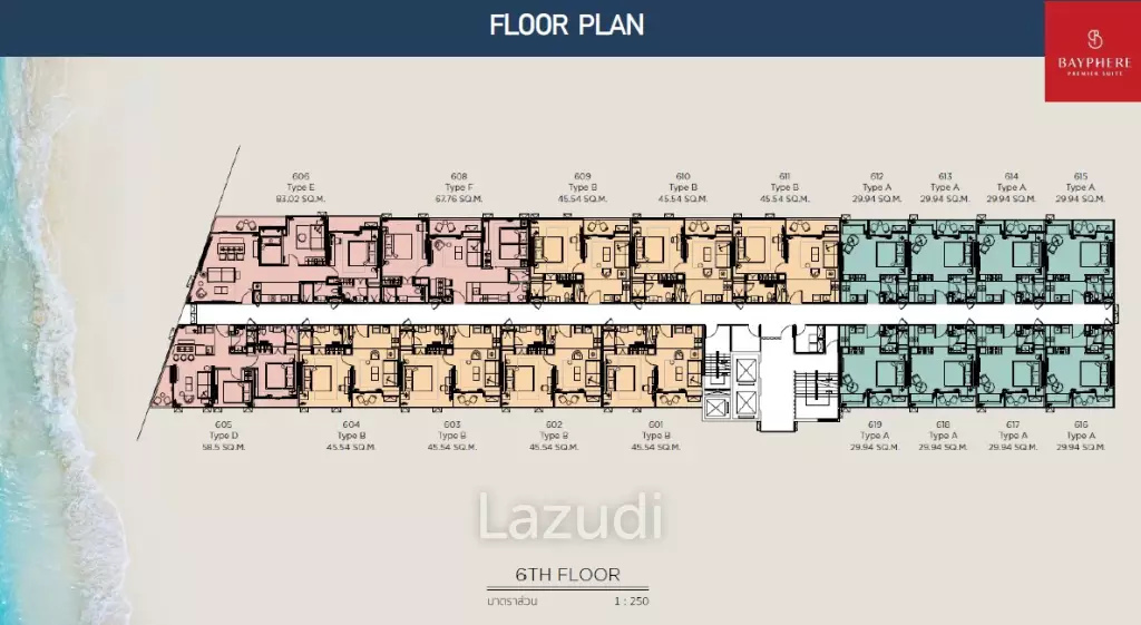 1 Bed 1 Bath 44.31 SQ.M Bayphere Premier Suite