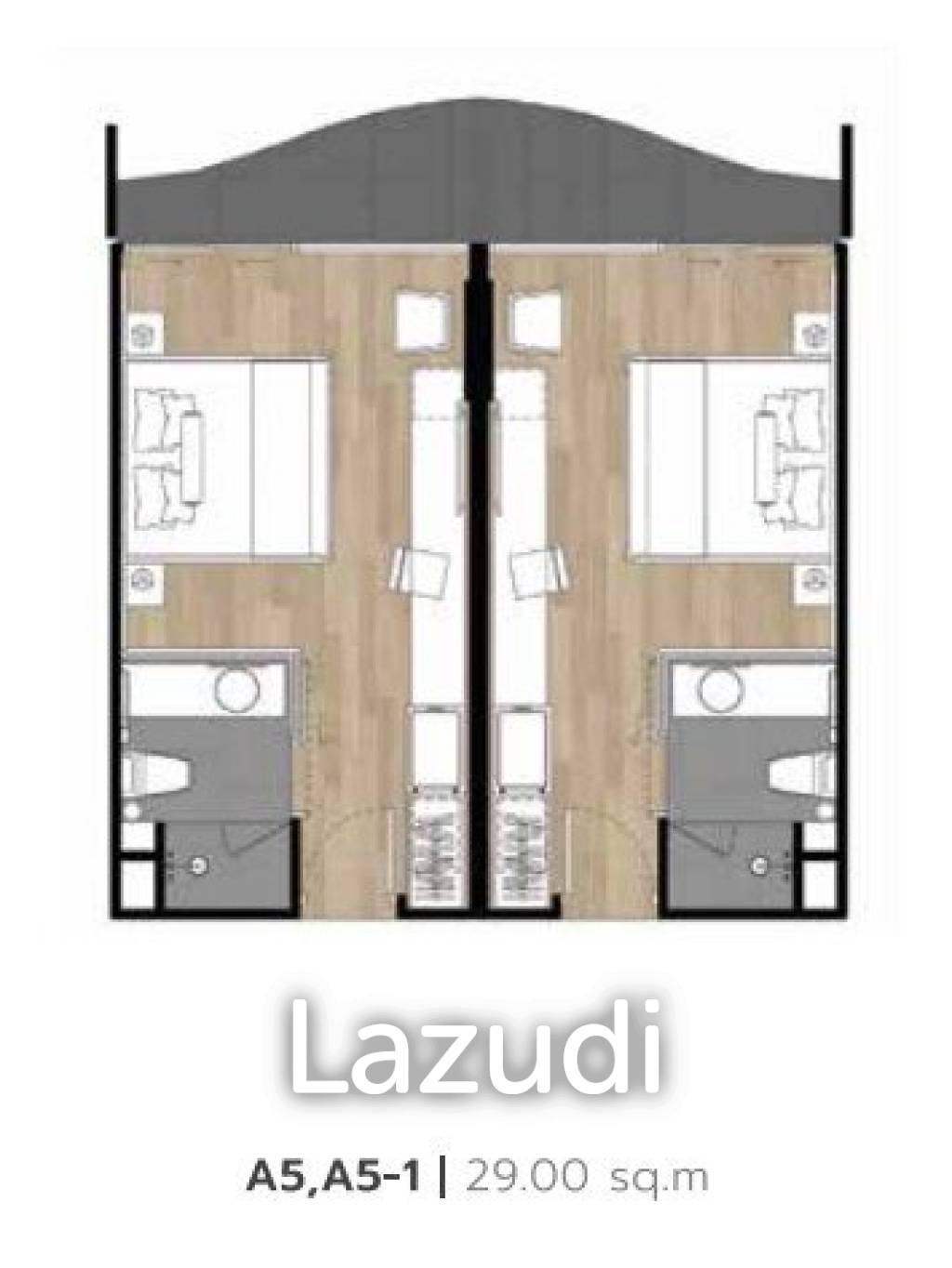 Studio 1 Bath 29 SQ.M Ramada Mira North Pattaya