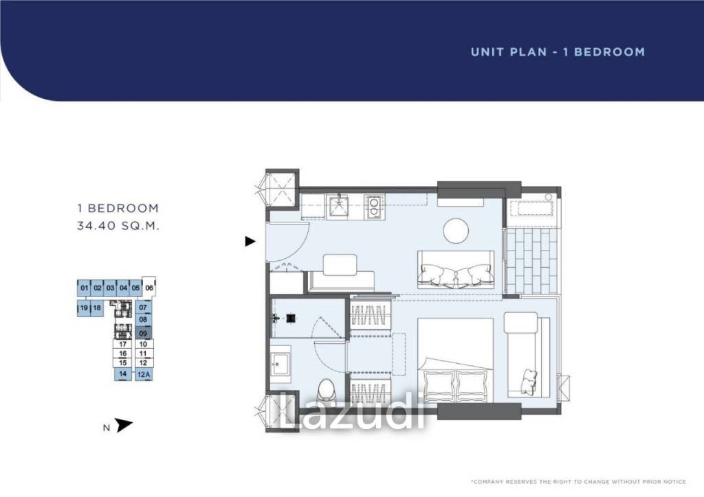 1 Bedroom 1 Bathroom 35 Sqm. Once Pattaya.