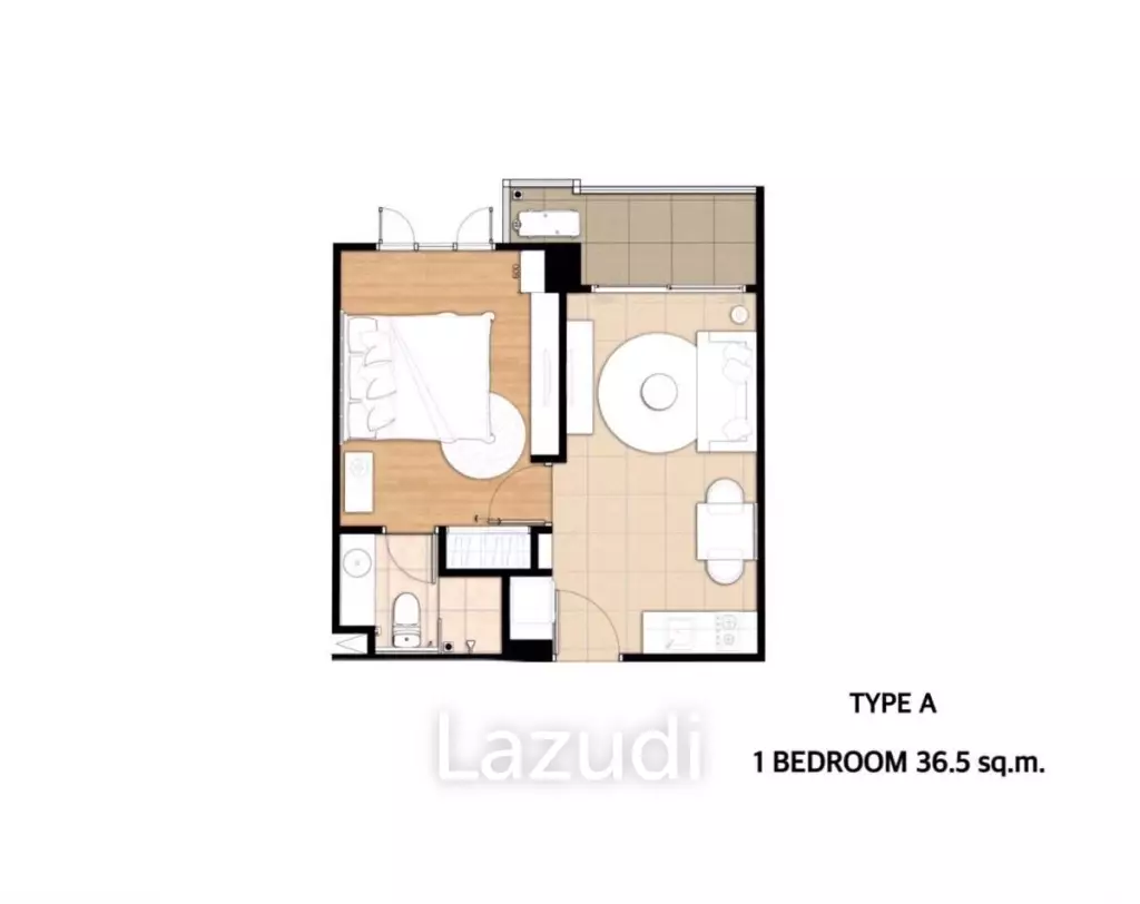 1 Bed 1 Bath 37.04 SQ.M Grande Caribbean Condo Resort Pattaya