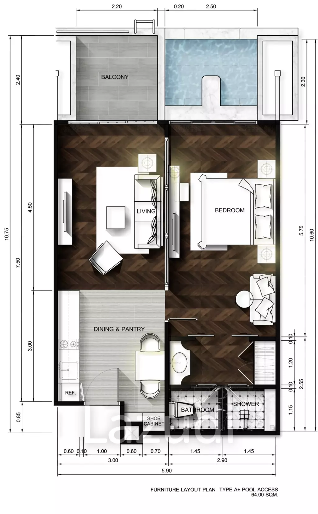 1 Bed 66.92 SQ.M Grand Florida Beachfront Condo Resort Pattaya