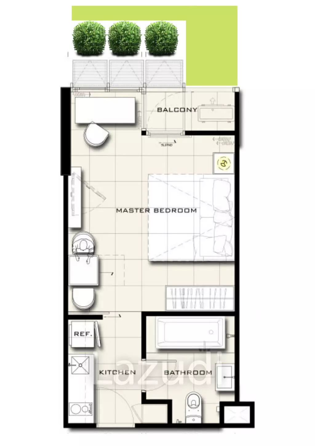 1 Bedroom 30.36 SQ.M Circle Rein Sukhumvit 12