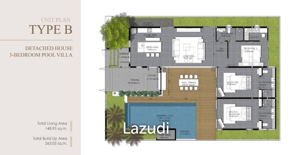 3 Bed 3 Bath 274 SQ.M COCO KAMALA