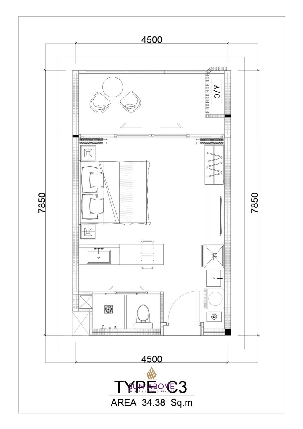 Studio 1 Bath  41.68 SQ.M. Sunshine Beach