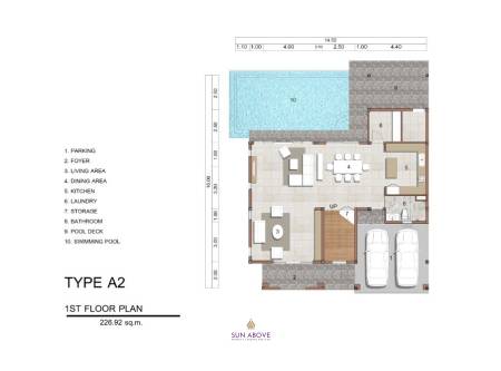 3 Bed 3 Bath 370 SQ.M Above Element Villas