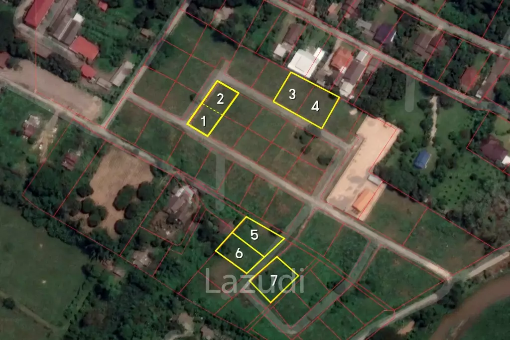 ขายที่ดิน 7 แปลงสำหรับสร้างบ้านใกล้วัดร่องขุ่น
