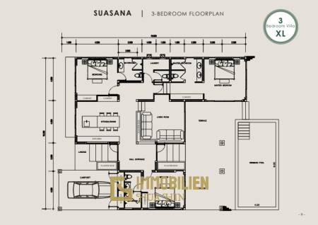 3 Bed 3 Bath 232 SQ.M BelVida Estate Villa Suasana