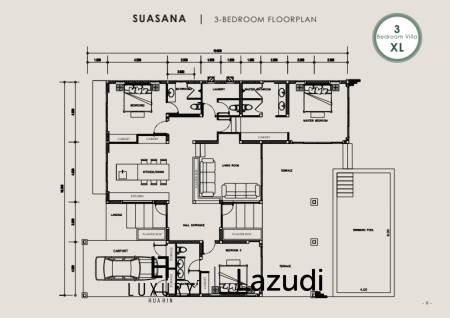 3 Bed 3 Bath 232 SQ.M BelVida Estate Villa Suasana