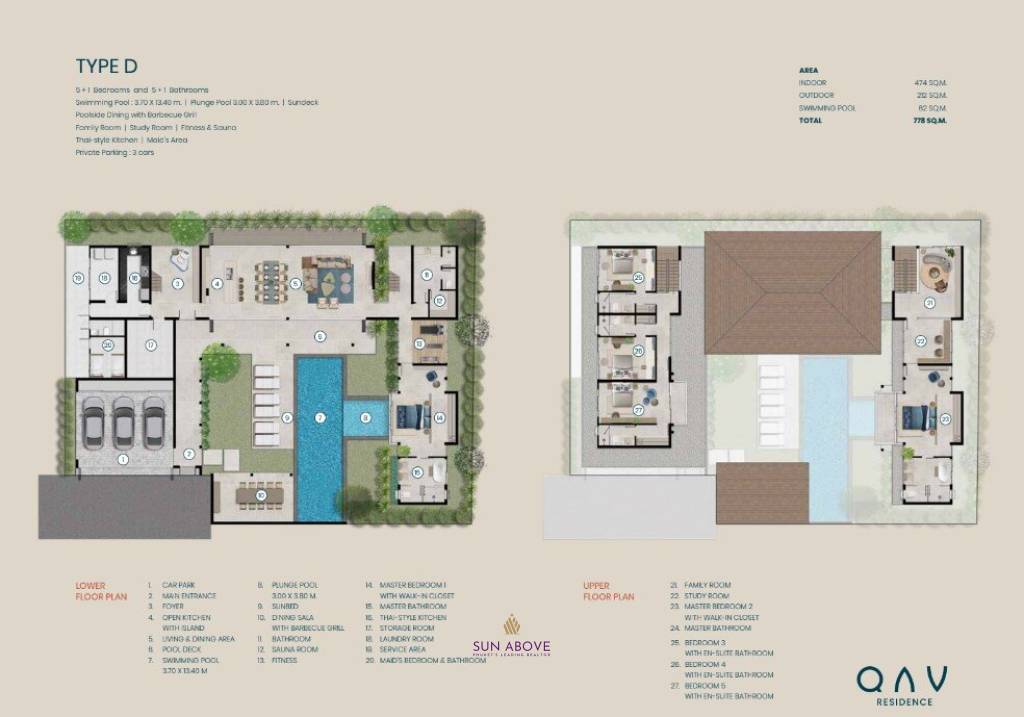 5 Bed 5 Bath 789.20 SQ.M QAV Residence