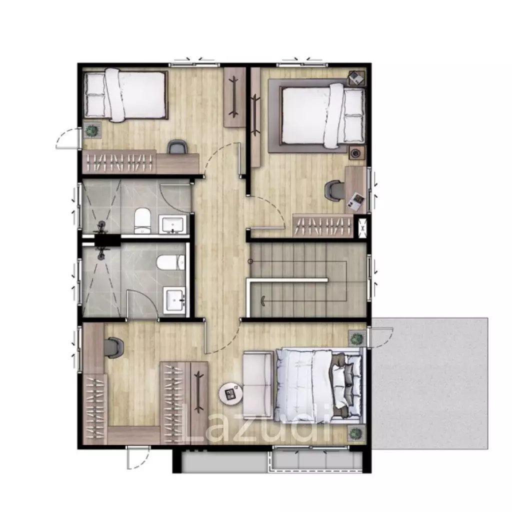 4 Bed 3 Bath 165 SQ.M Nirvana ELEMENT Bangna