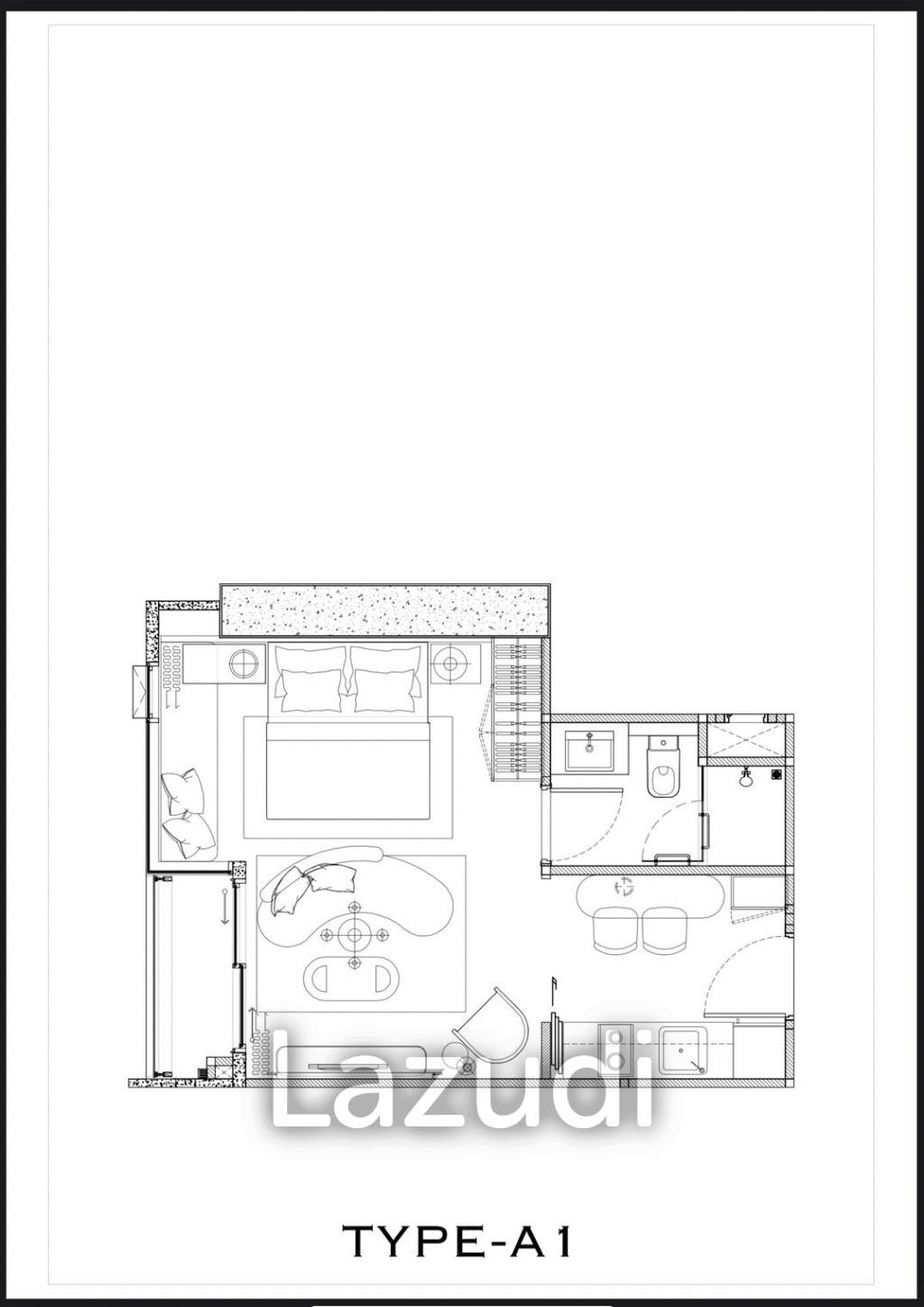 1 Bed 1 Bath 33.23 SQ.M Arom Jomtien