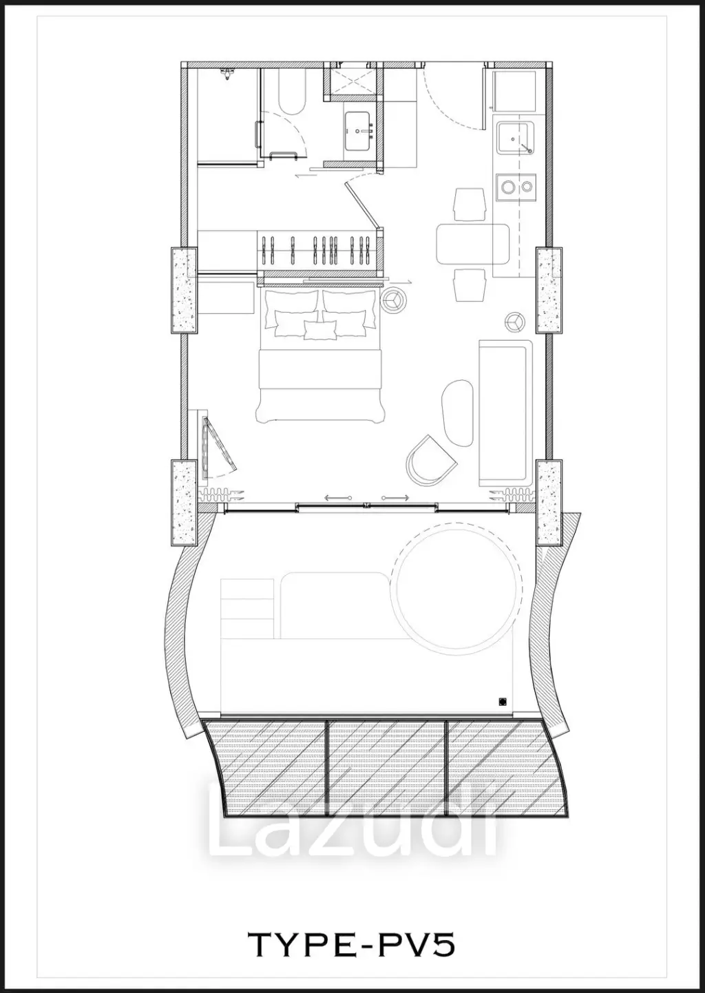 1 Bed Private Pool 50.18 SQ.M Arom Jomtien