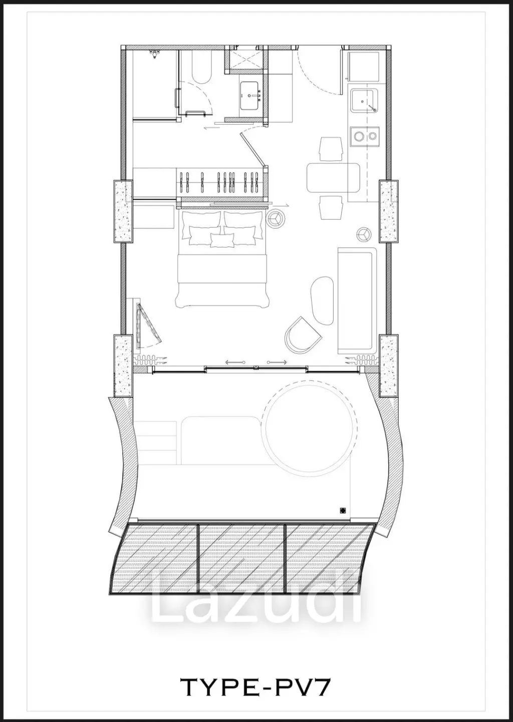 1 Bed Private Pool 50.64 SQ.M Arom Jomtien