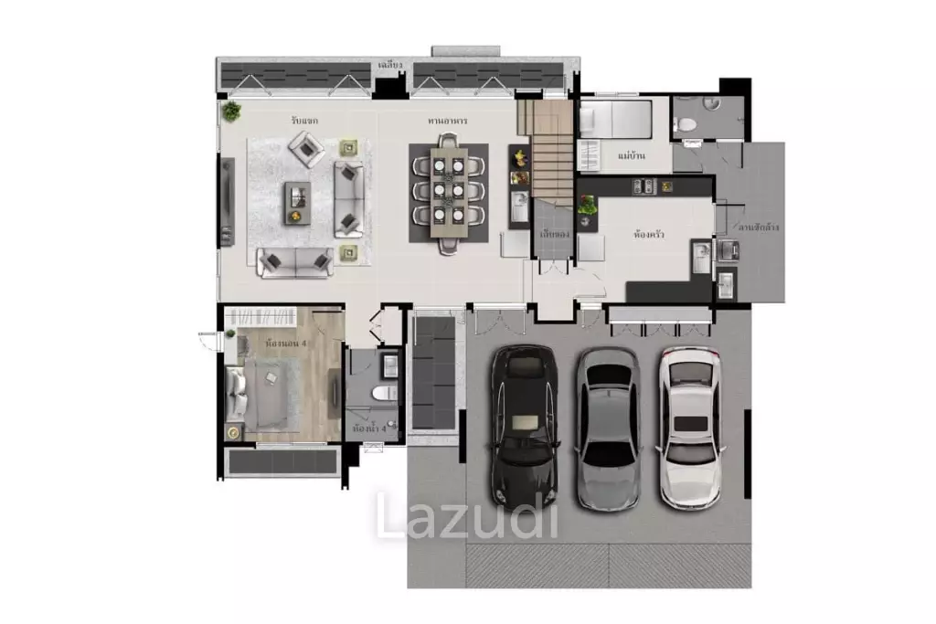 4 Bed 294 SQ.M  Setthasiri Krungthep Kreetha
