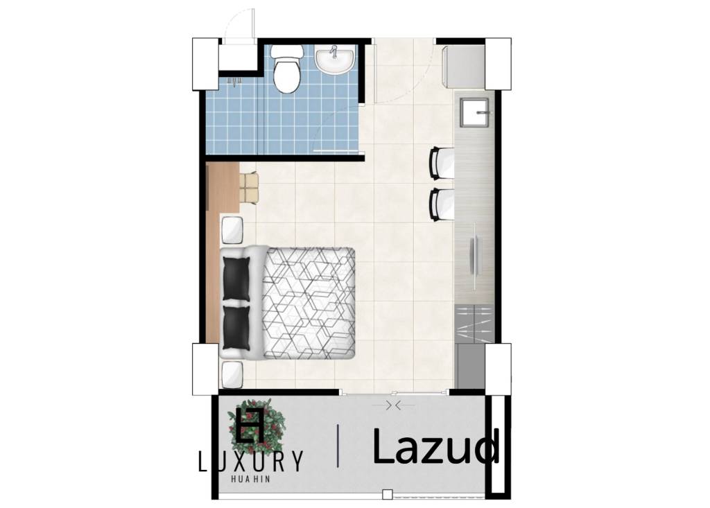 1 Bed 1 Bath  33 SQ.M  My Style Condo Hua Hin 102