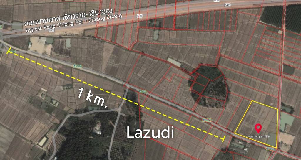15 Rai land for sale near to Highway to Chiang Khong