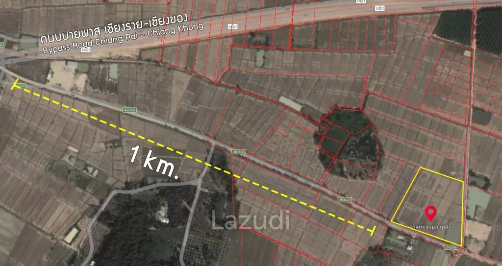 15 Rai land for sale near to Highway to Chiang Khong