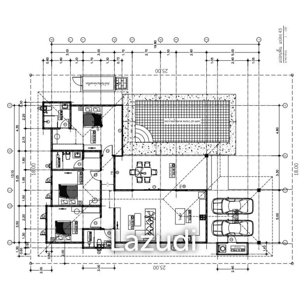 450 ตร.ม 3 เตียง 3 อาบน้ำ วิลล่า For ขาย