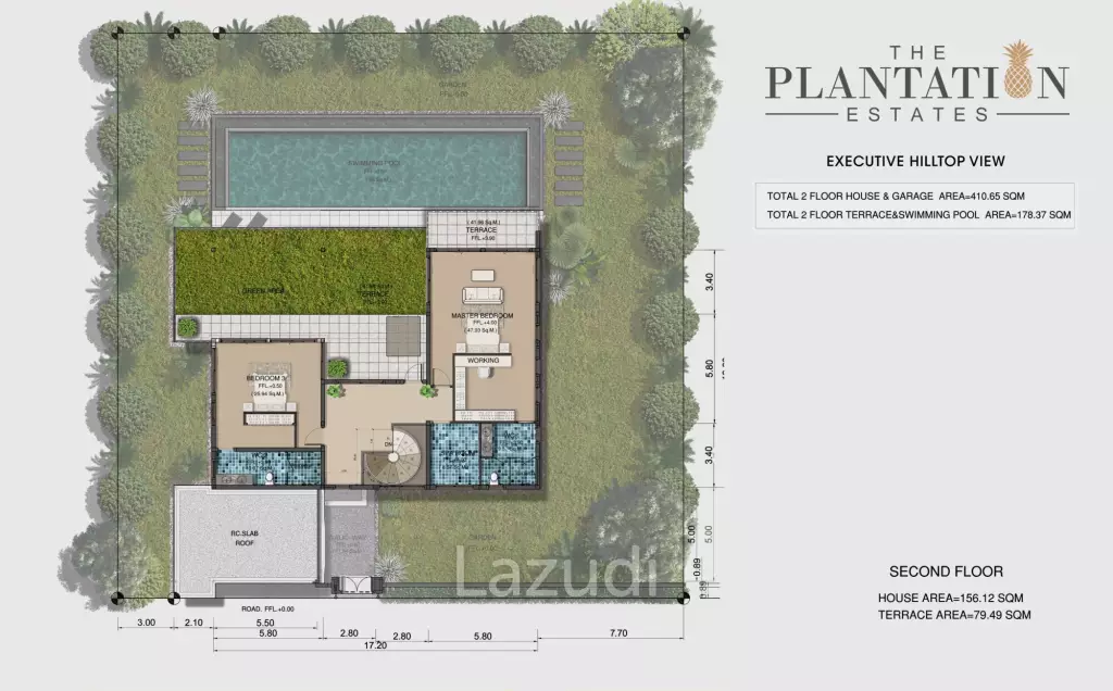 4 Bed 4 Bath 410.65 SQ.M. The Plantation Estates