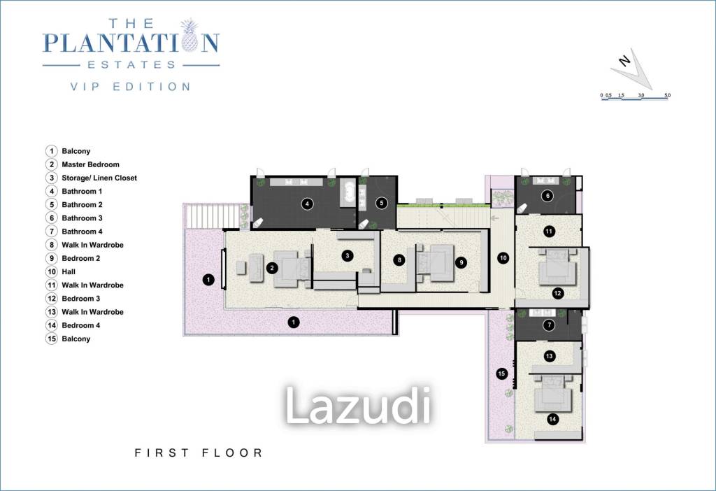 5 Bed 5 Bath 934.04 SQ.M. The Plantation Estates