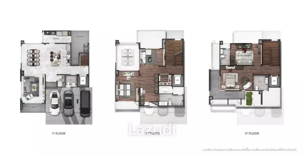 3 Bed 4 Bath  362 SQ.M The Gentry Cultivar Rama 9