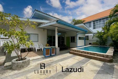 Beachside: 4 BR, 2 Pool Villa + House, Pran Buri