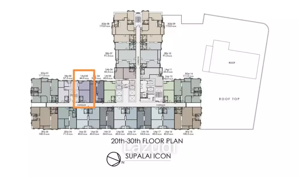 1 Bed 1 Bath 44 SQ.M Supalai Icon Sathorn