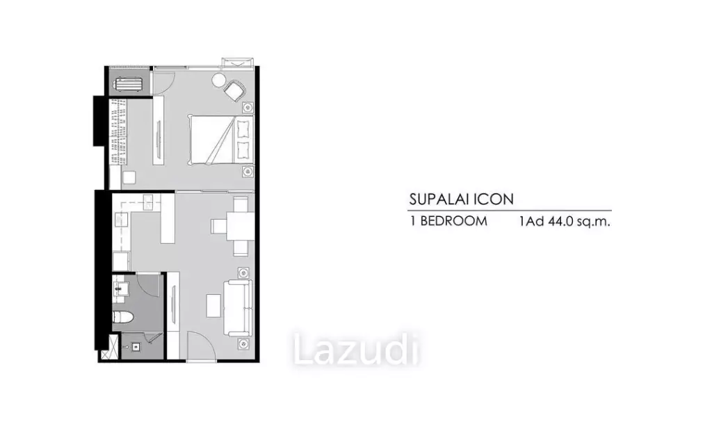 1 Bed 1 Bath 44 SQ.M Supalai Icon Sathorn
