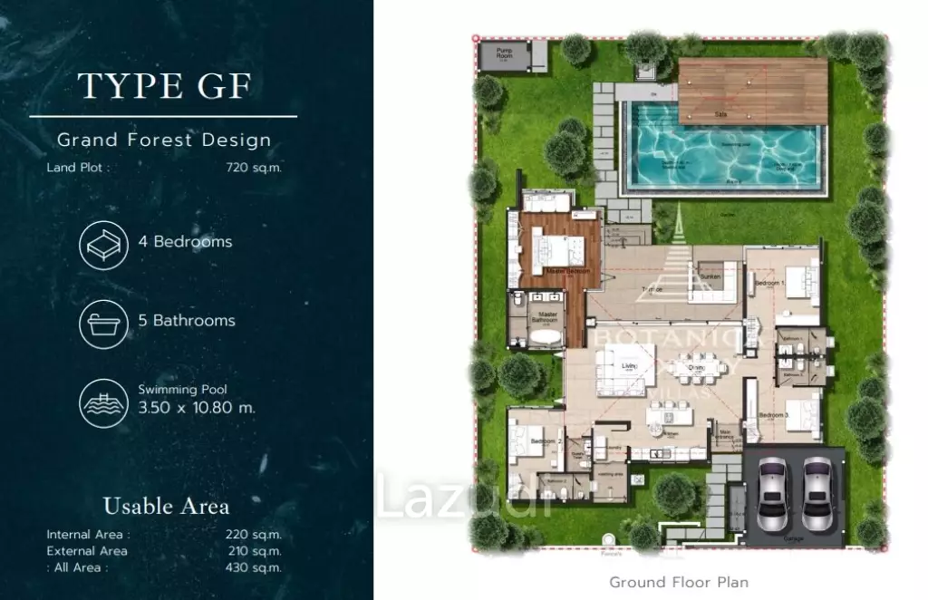 4 Bed 5 Bath 430 SQ.M Botanica Grand Avenue