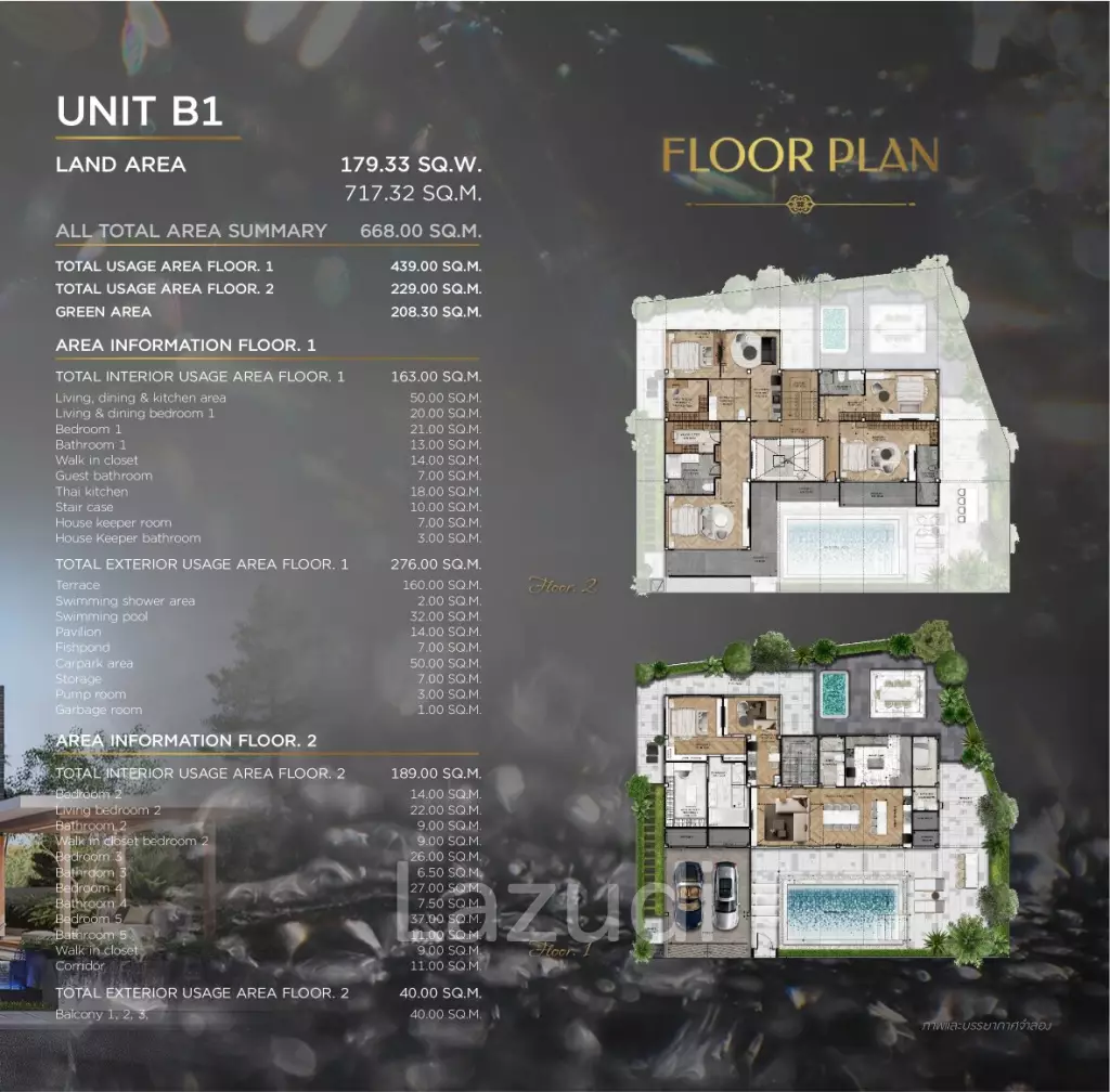 5 Bedroom 6 Bathroom 668 SQ.M The Arowanyx