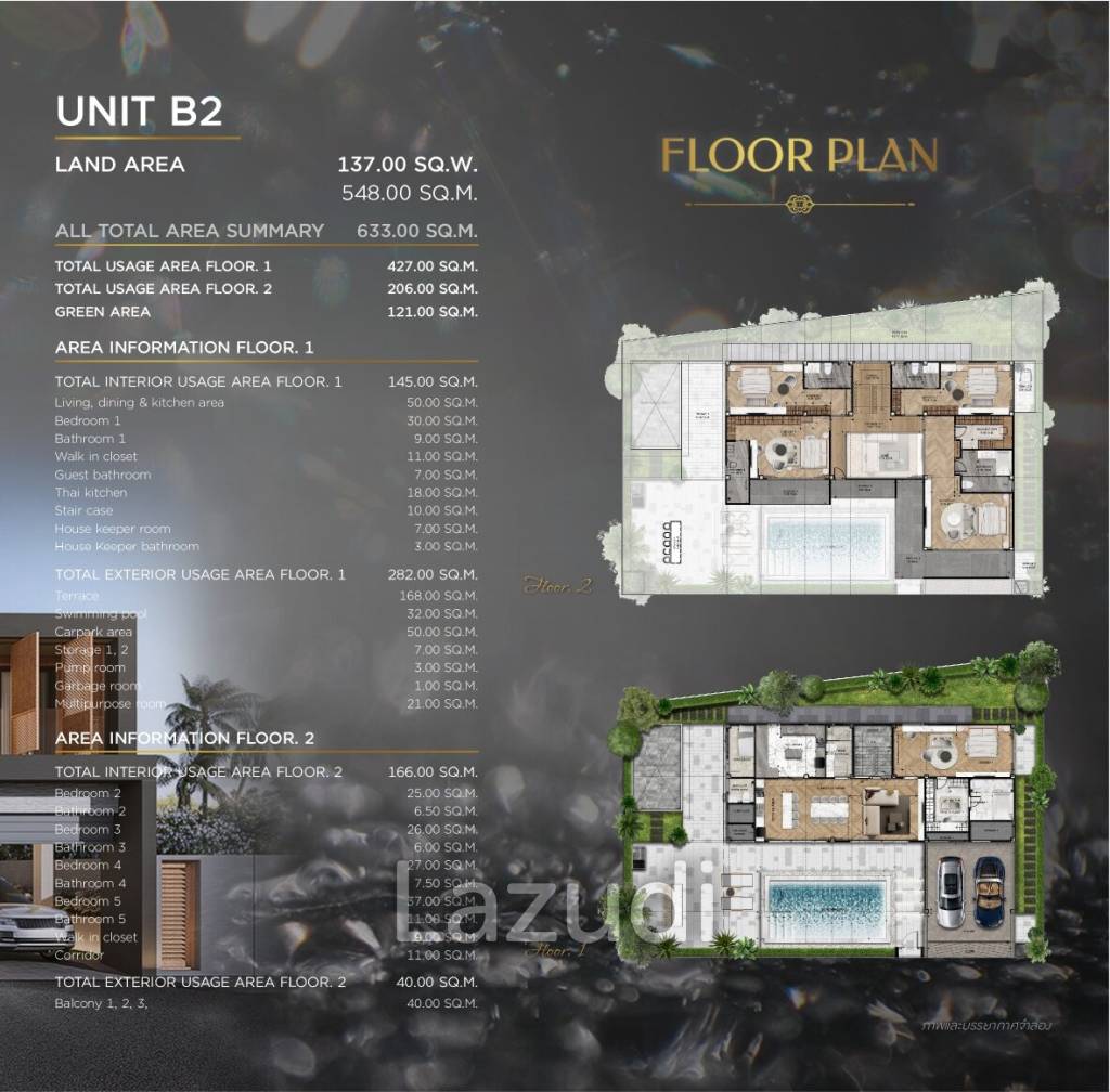 5 Bedroom 6 Bathroom 633 SQ.M The Arowanyx