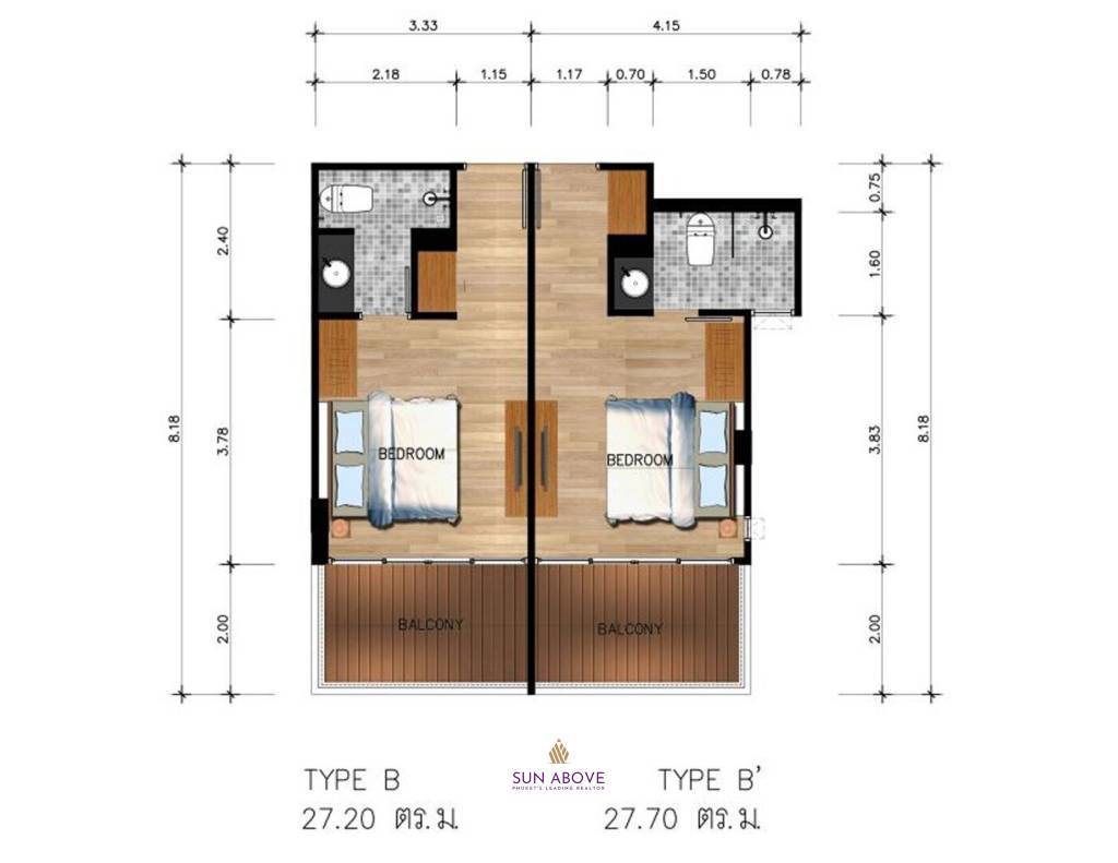 Studio 1 Bath 25.9 SQ.M Splendid Condominium