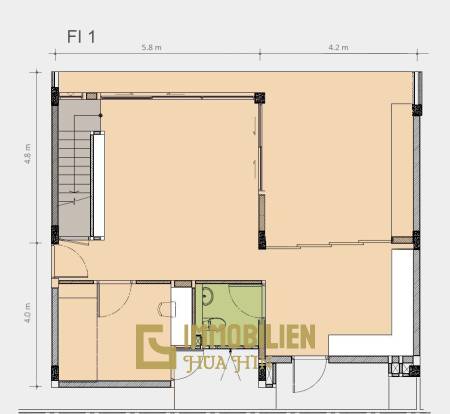 120 ตร.ม 2 เตียง บ้าน For เช่า