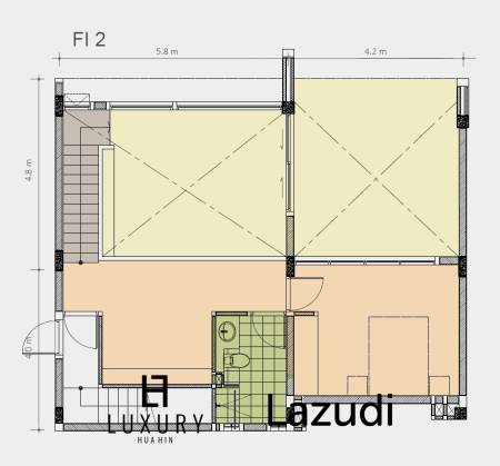 120 平方米 2 床 房子 对于 租