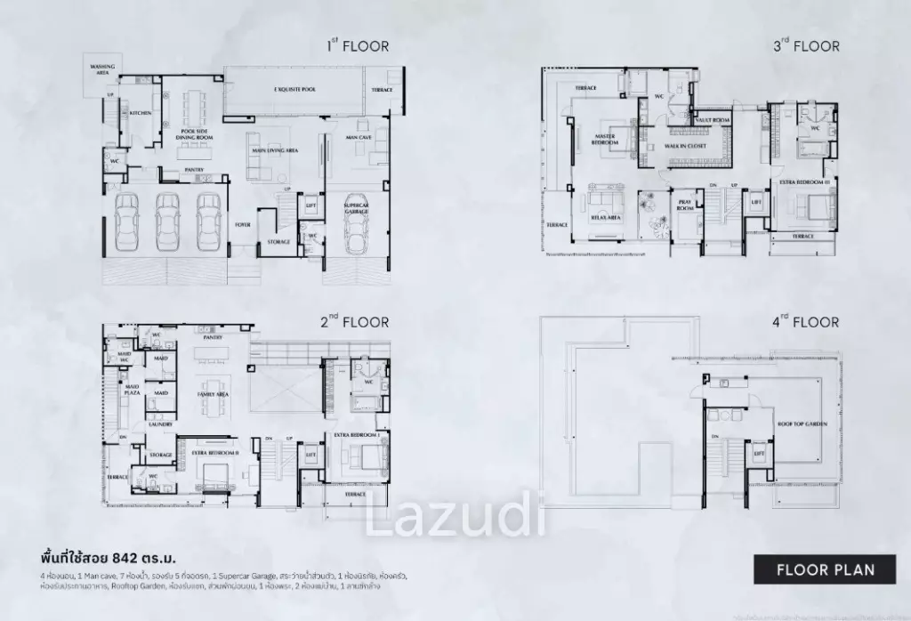 4 Bed 7 Bath 846 SQ.M Ninety-Five East One
