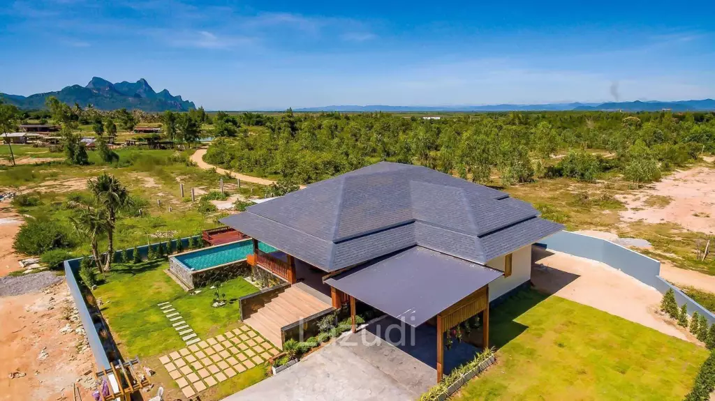 3 BR Pool Villa + Coffee Shop On 10 Rai Land In Khao Kalok