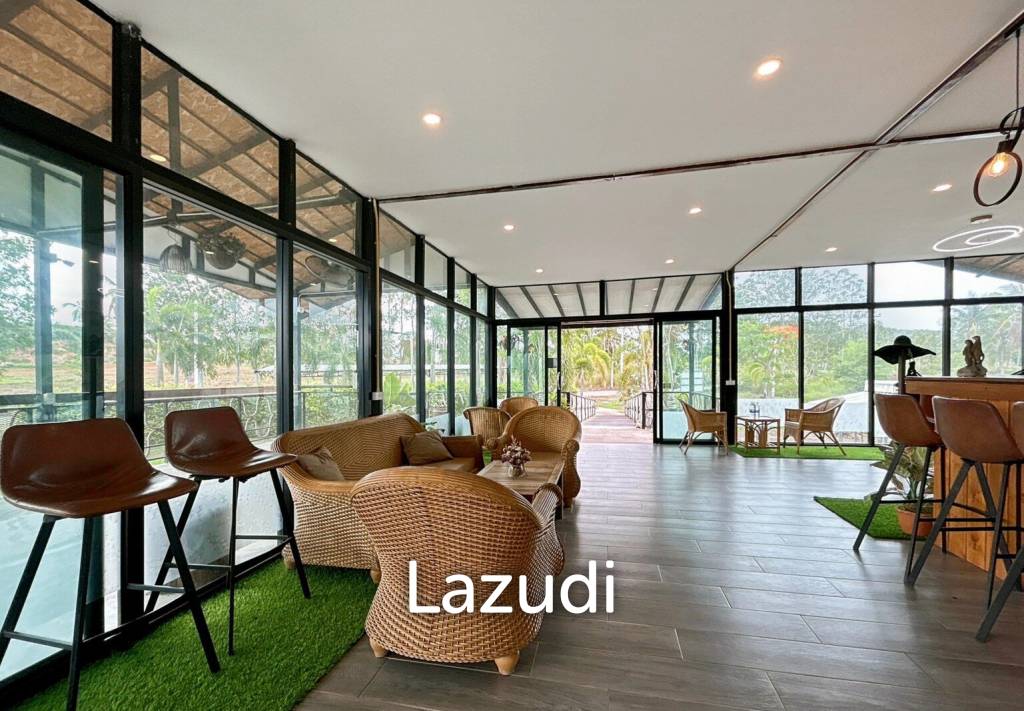 3 BR Pool Villa + Coffee Shop On 10 Rai Land In Khao Kalok