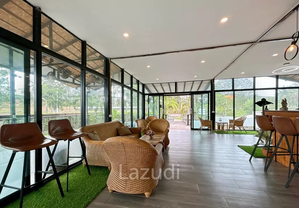 3 BR Pool Villa + Coffee Shop On 10 Rai Land In Khao Kalok