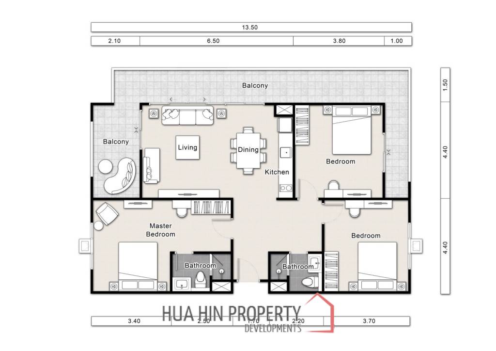 The 88 Condo : 3 BR Condo With Mountain View