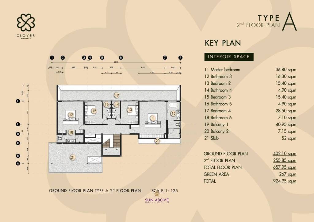 5 Bed 6 Bath 657.95 SQ.M. Clover Residence